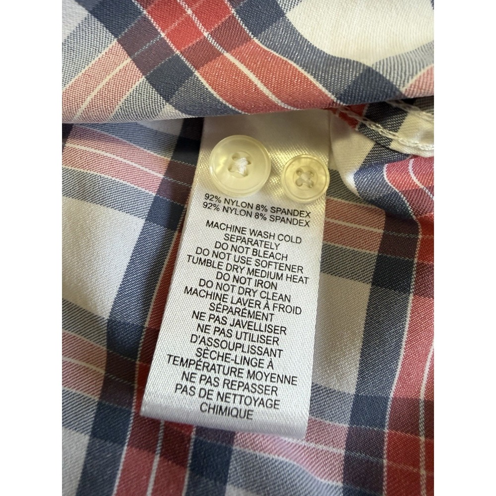 UNTUCKit Tour De Paz Plaid Shirt Long Sleeve Button Up Nylon Blend Men's XL - Picture 10 of 11